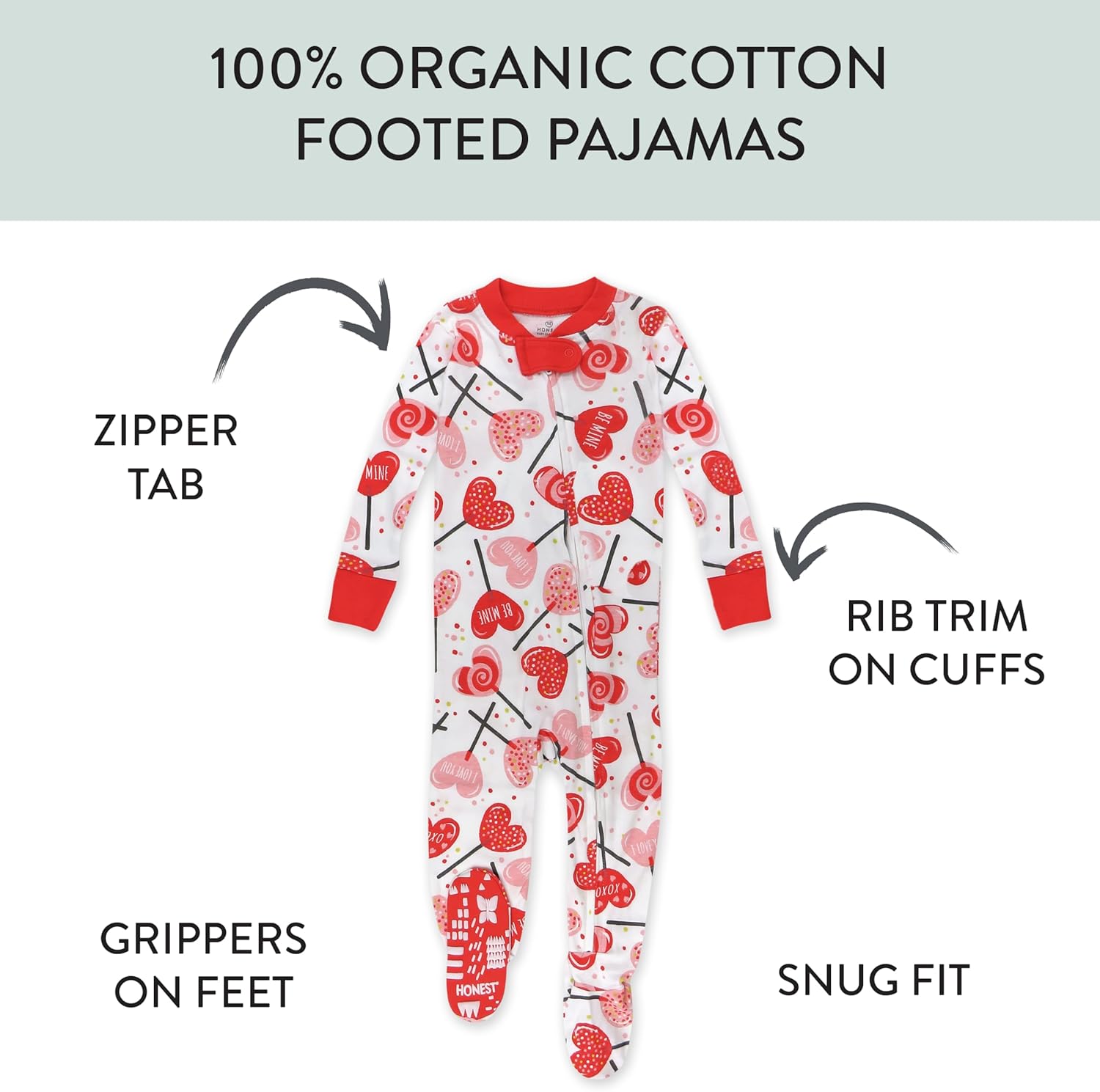 HonestBaby Unisex Baby 100 Organic Cotton Pajama Set