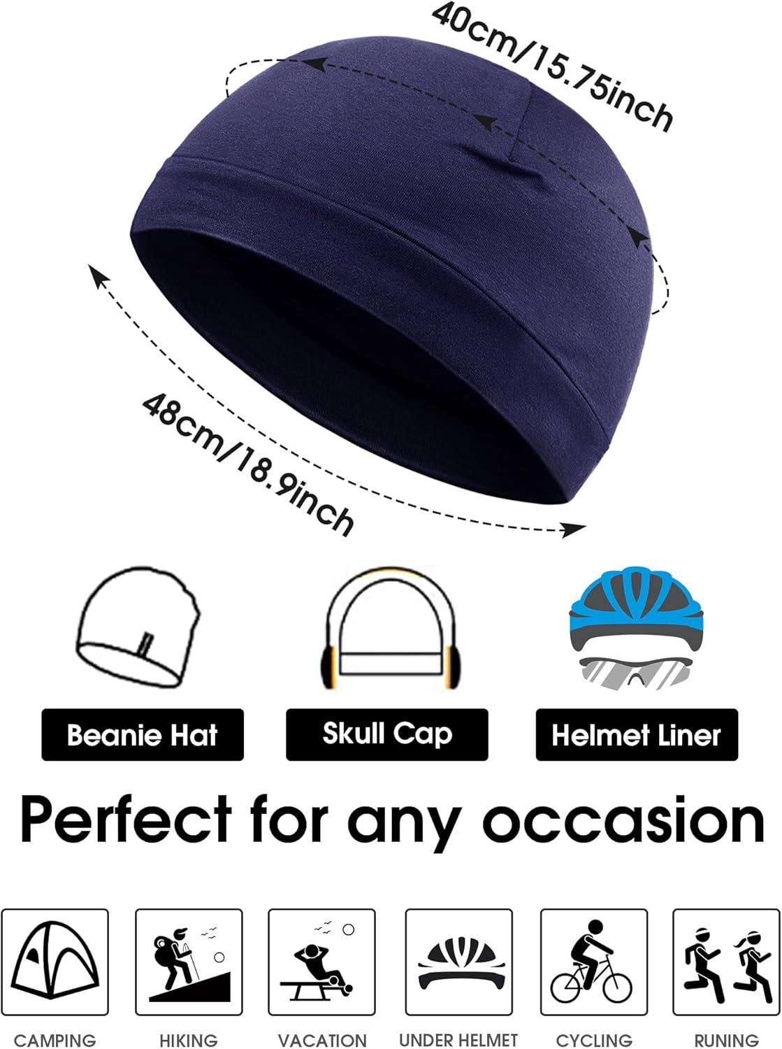 Syhood 4-Piece Skull Hats Men Women Kids Stretchy Comfy