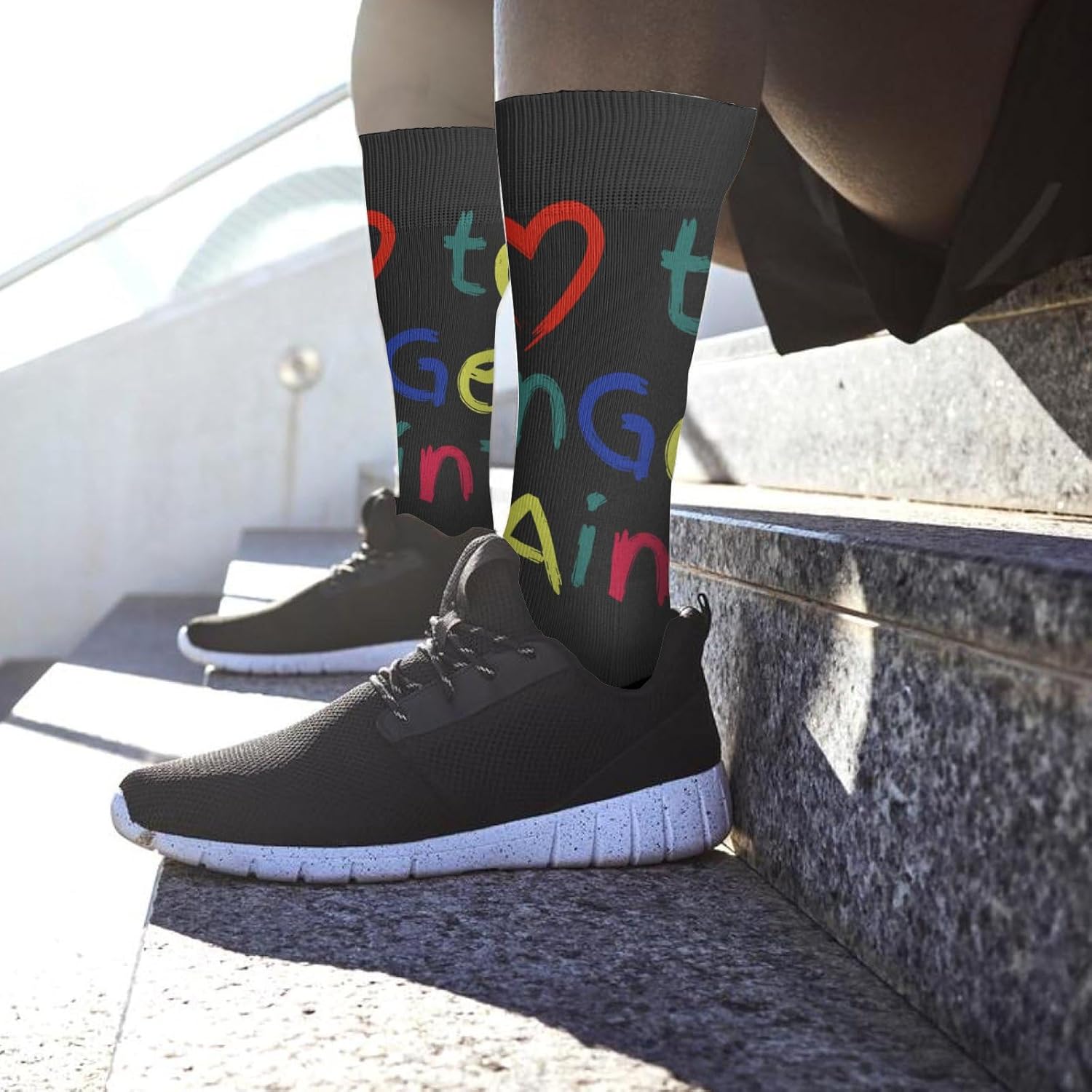 I Heart to Fingers Paint Socks for Boys