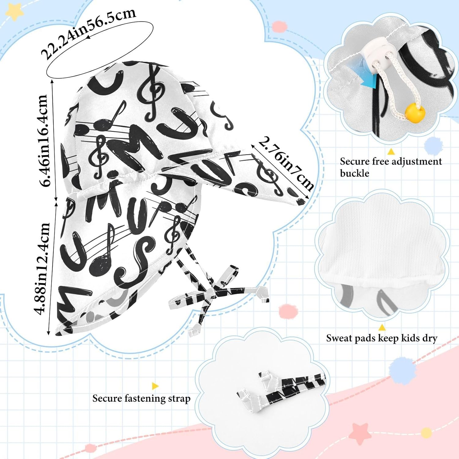 Sun Protection with Style Baby Music Hat
