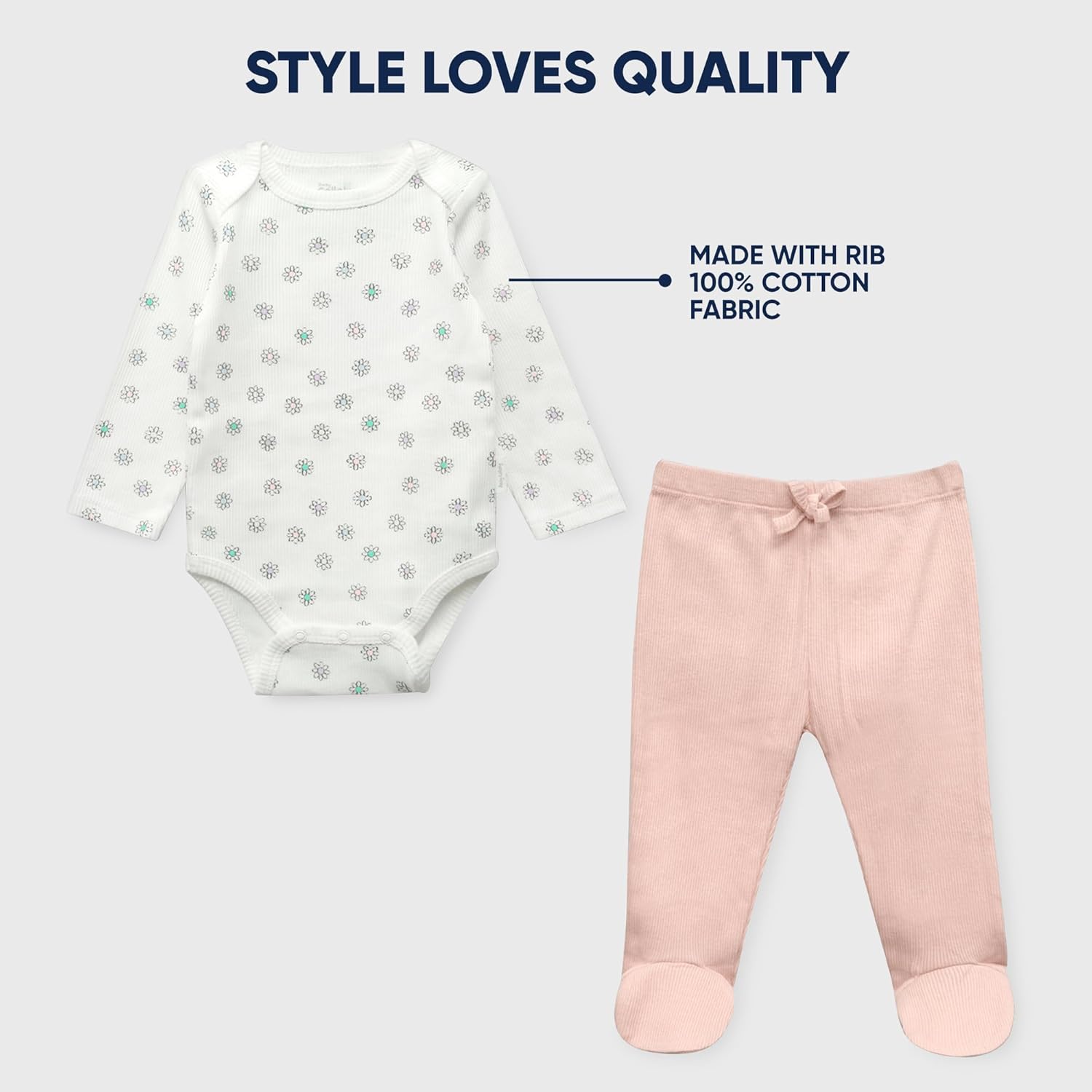 Colloky Newborn Sleepsuit - Soft Cotton Pajamas