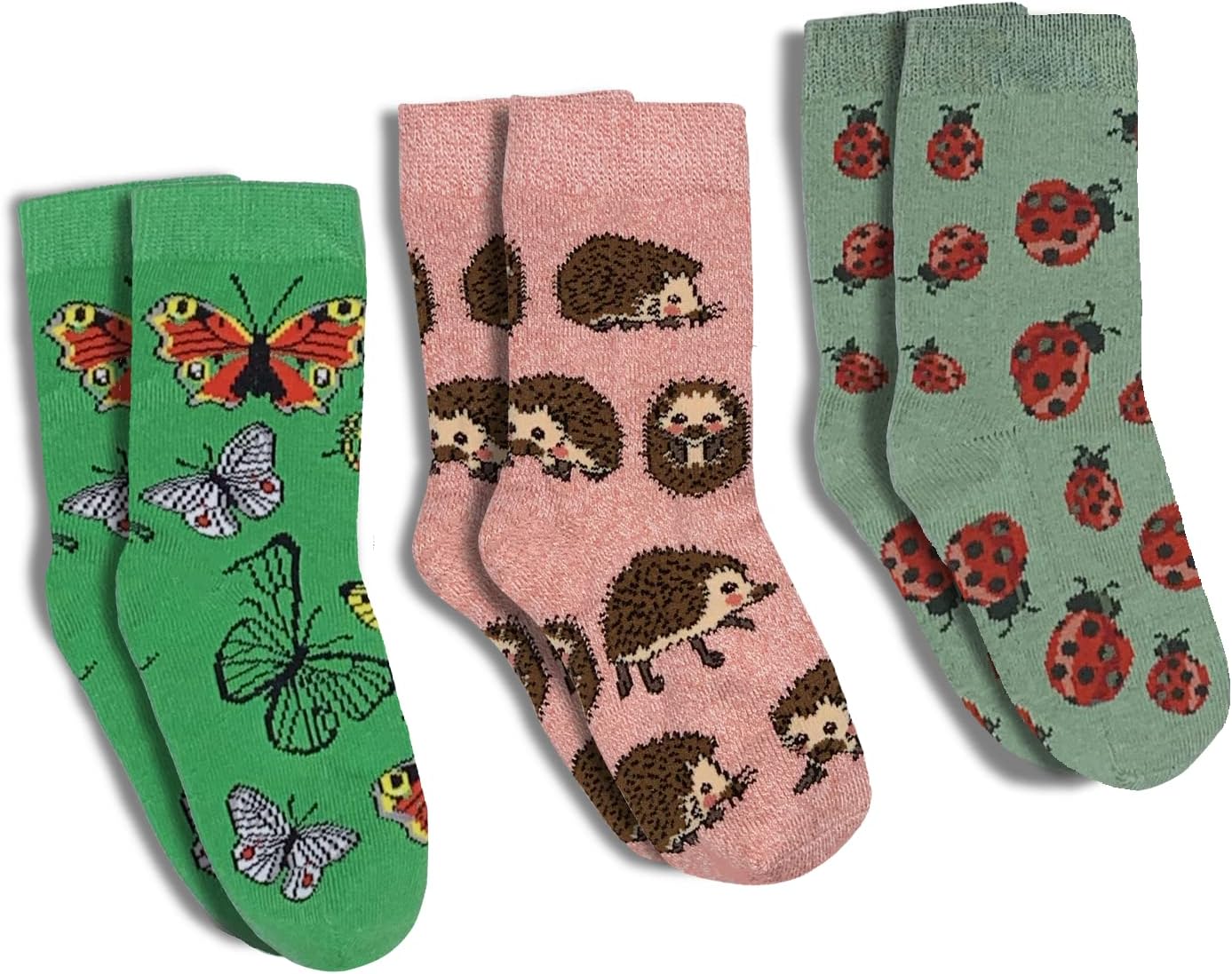 Good Luck Sock Novelty Kids Socks Set 3 Pack - Fun Safe and grippy