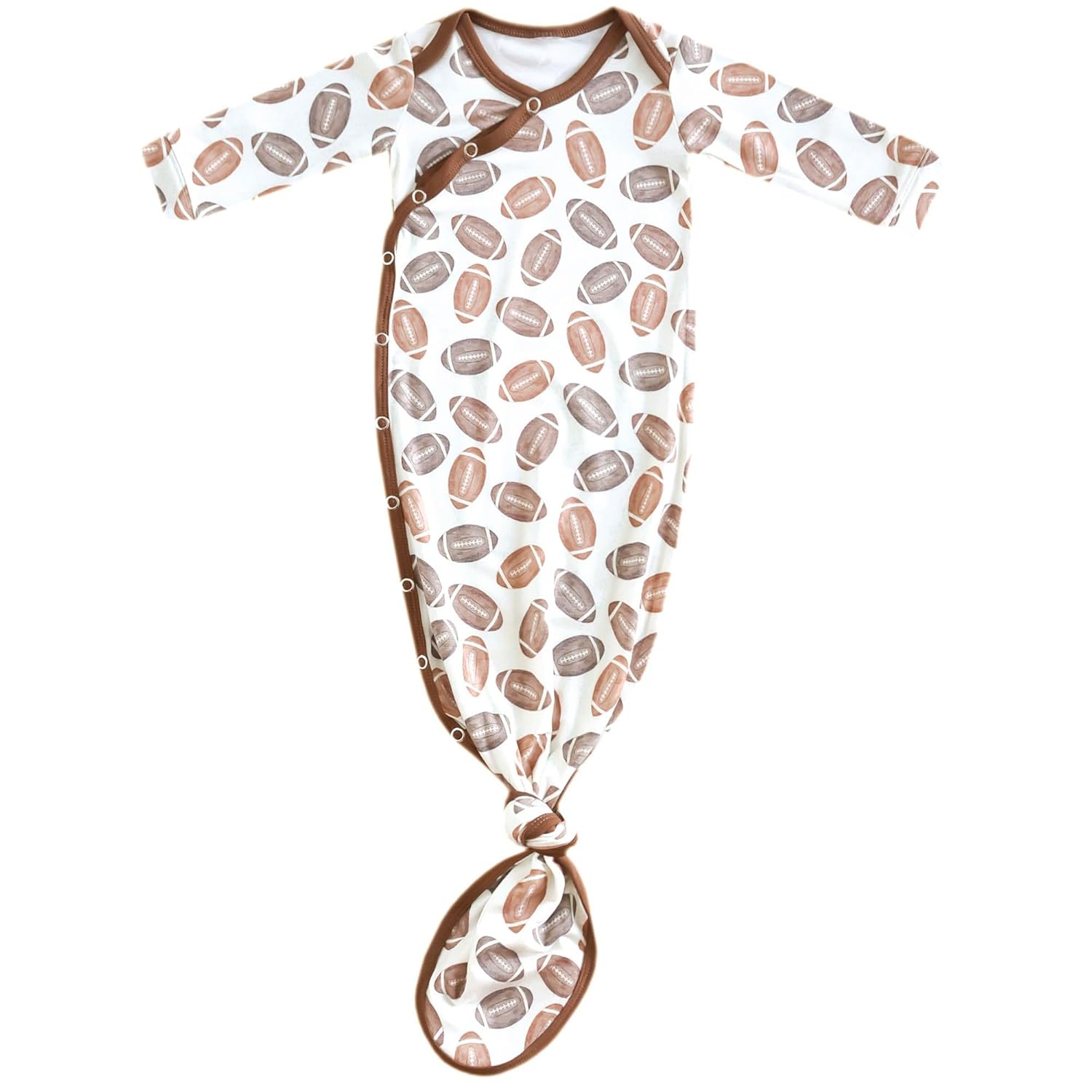 Copper Pearl Baby Gown - Knotted Newborn Sleepers for Baby Boy Girl