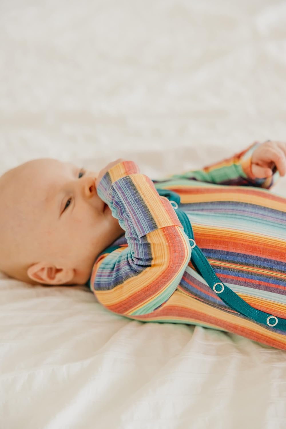 Copper Pearl Knotted Newborn Sleepers for Baby Boy and Girl 1