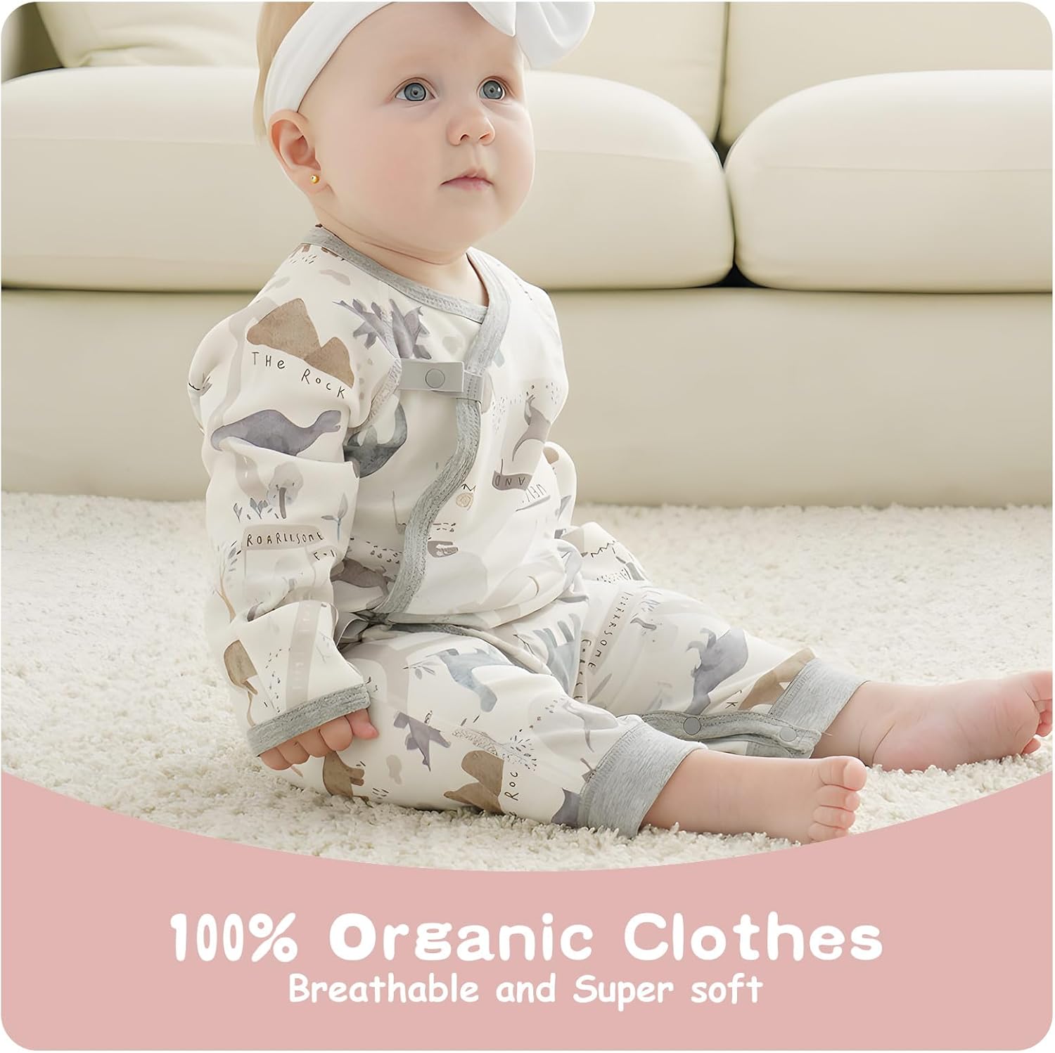 Charming 100 Organic Cotton Romper for Babies