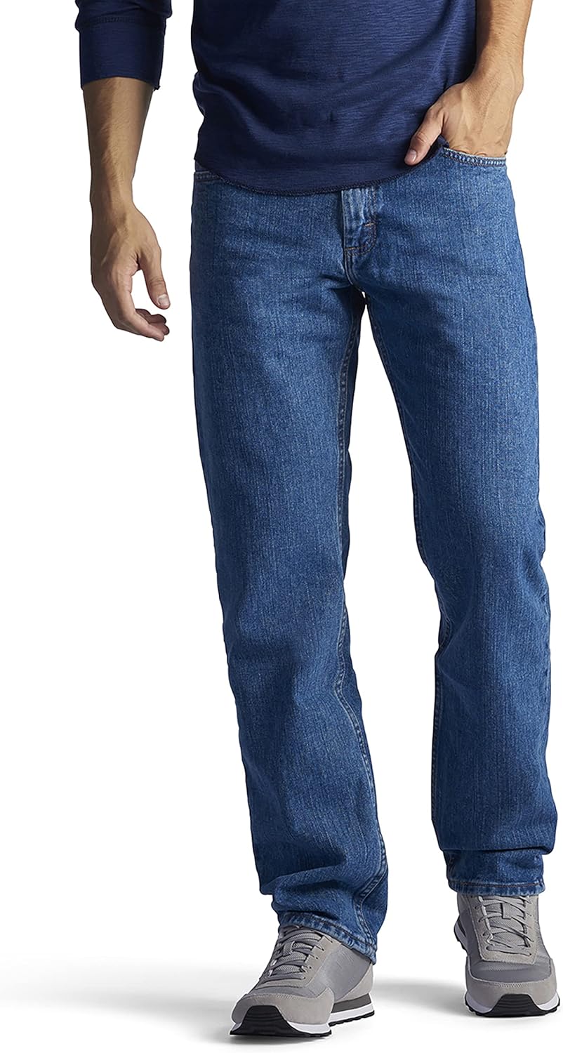 Lee Mens Regular Fit Straight Leg Jean Timeless comfy