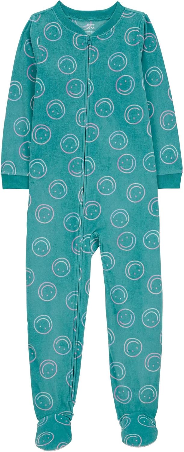 Carters Big Girls Footed Microfleece Pajamas Cozy Nighties for Little Ones