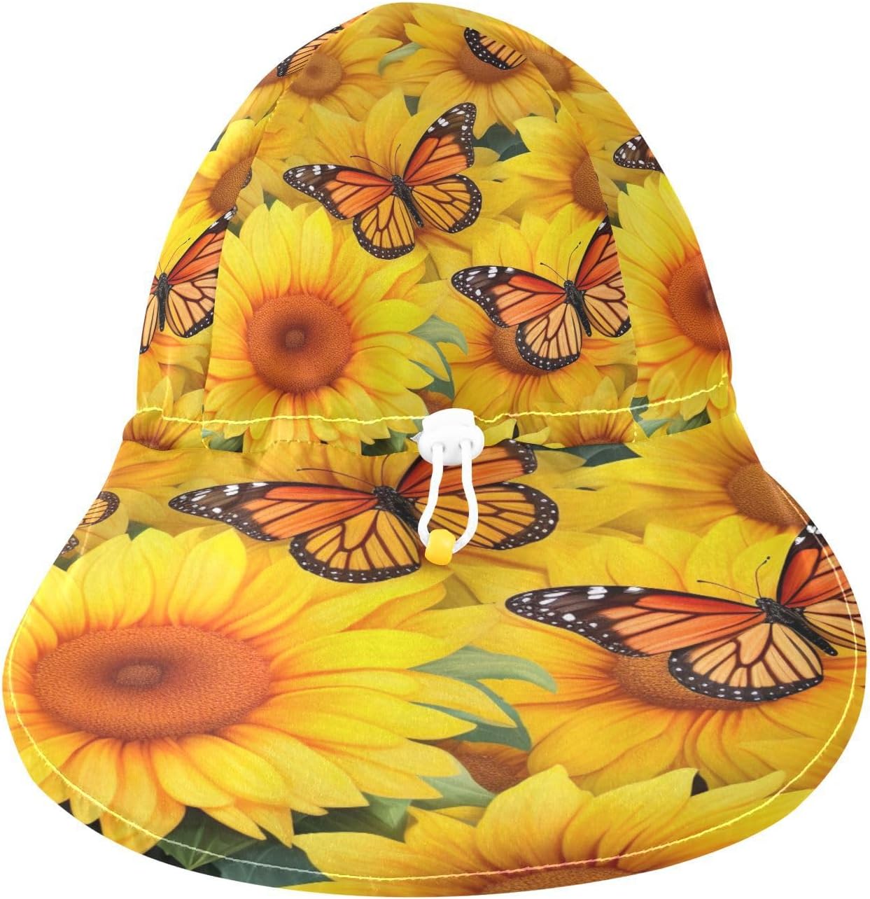 Emelivor Yellow Sun Hat 50 UPF Toddler Beach Hat for Kids
