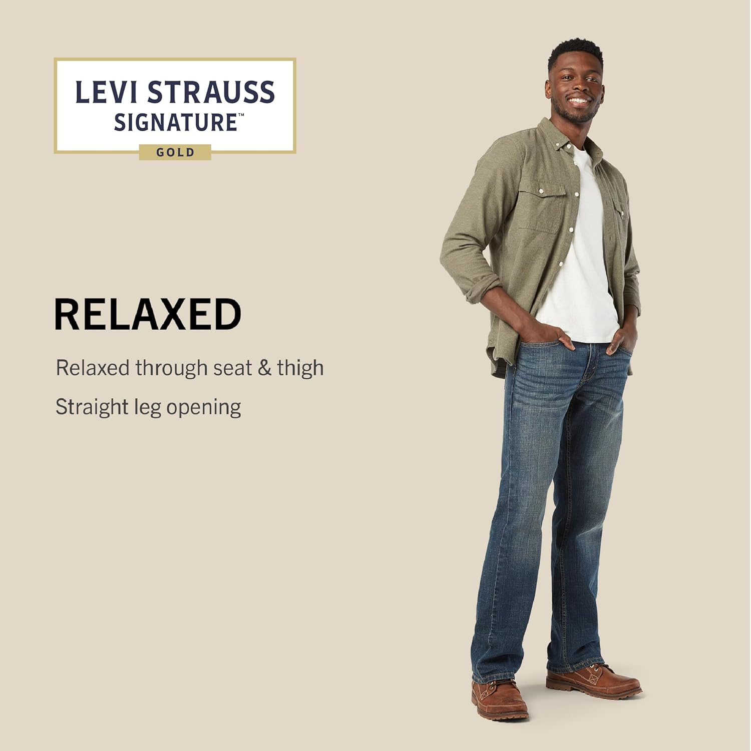Levi Strauss Signature Gold Big Tall Relaxed Fit Flex Jeans