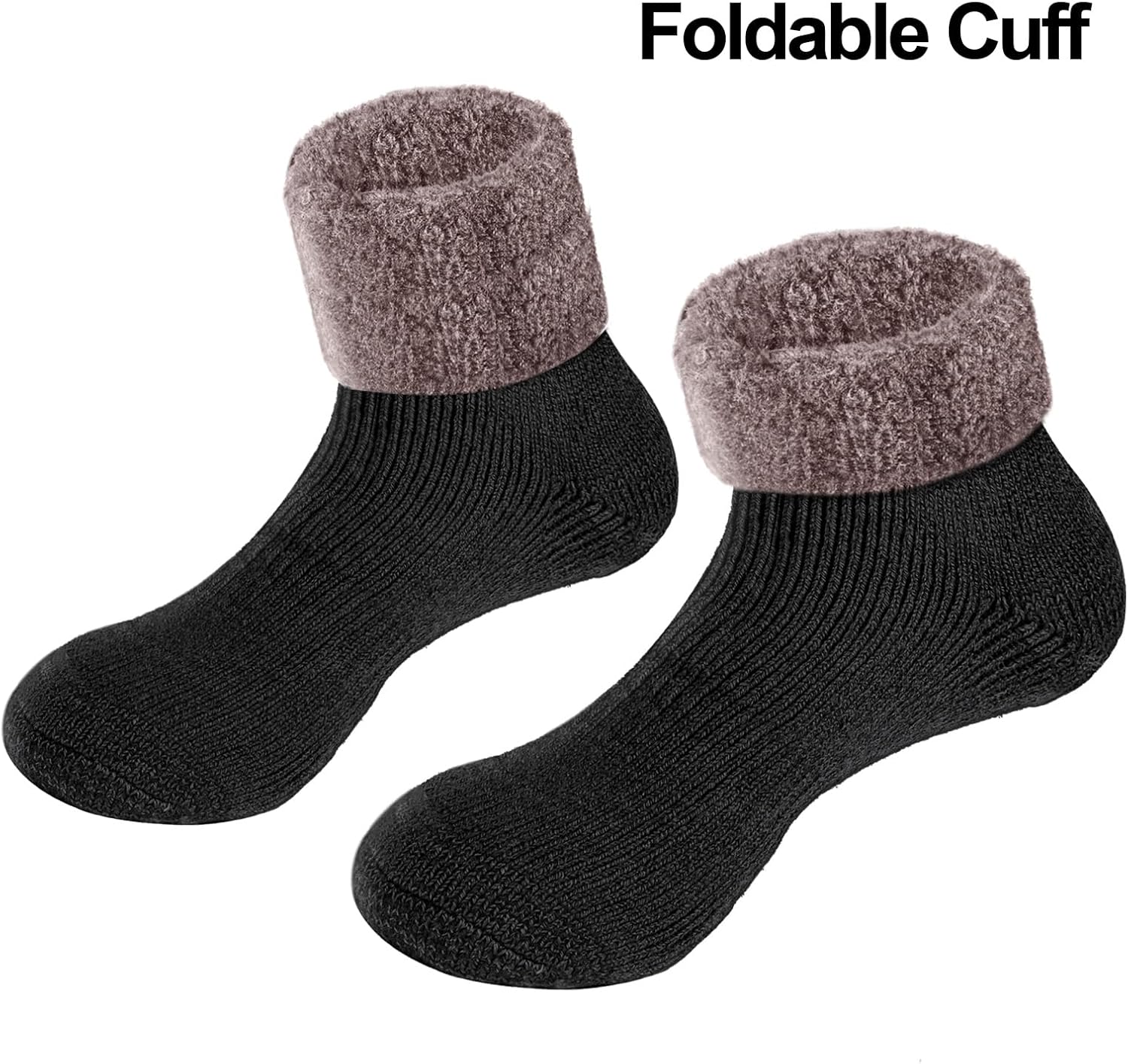 Perfect Cozy Fuzzy Mens Slipper Socks for Boys 6-13 2 Pairs