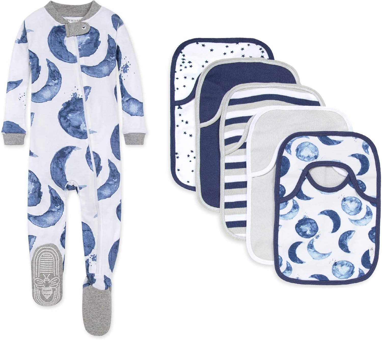 Burts Bees Baby - Zip Up Sleepswear Bundle