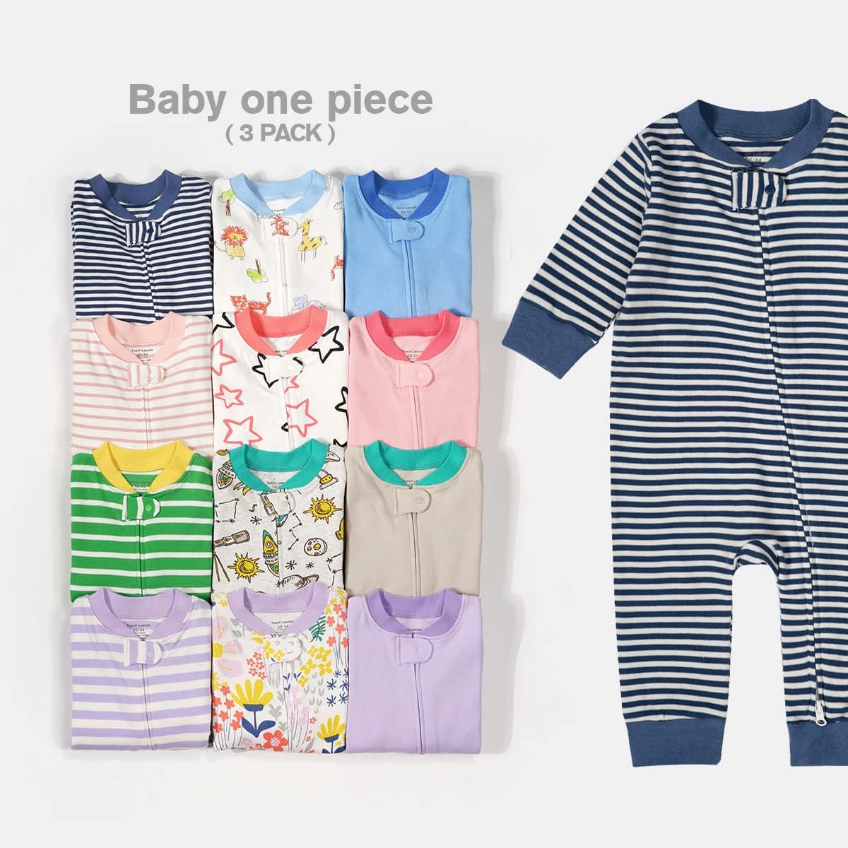 Teach Leanbh Baby 3-Pack Pajamas