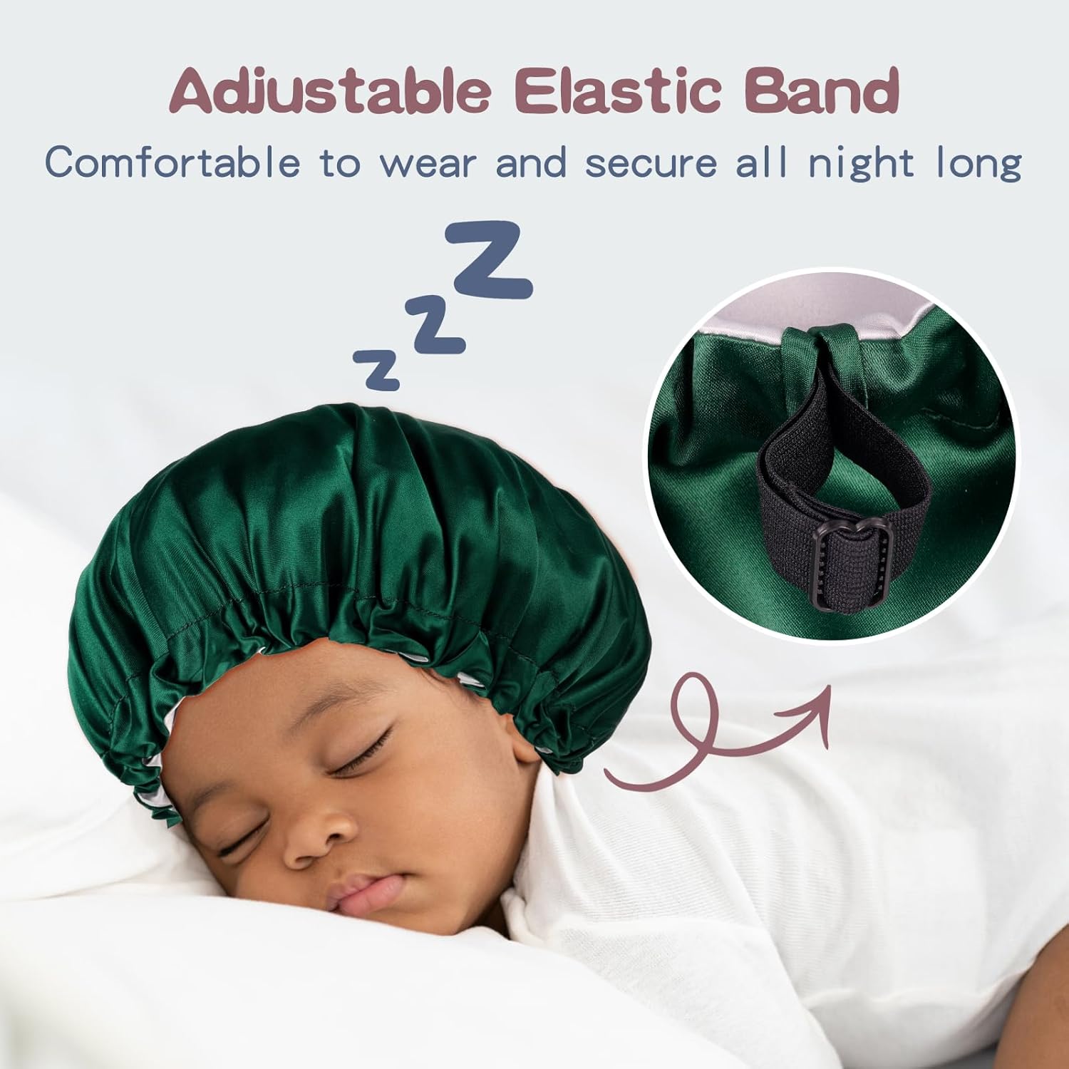 Natures Softness Reversible Bonnet for Curly Hair angle baby 636