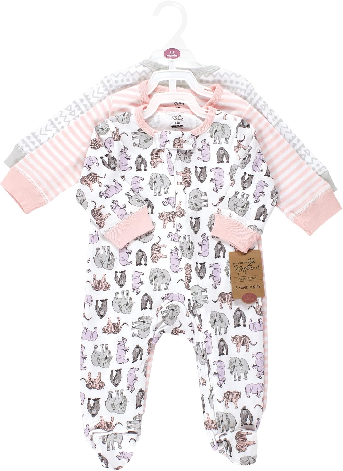 Touched by Nature Organic Cotton Sleep Play Set for Baby Girls