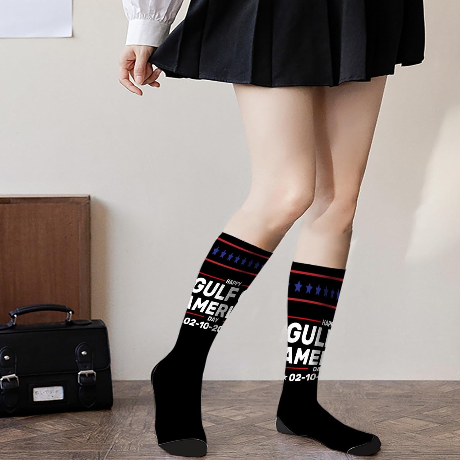 Happy Gulf of America Day Men Dress Socks
