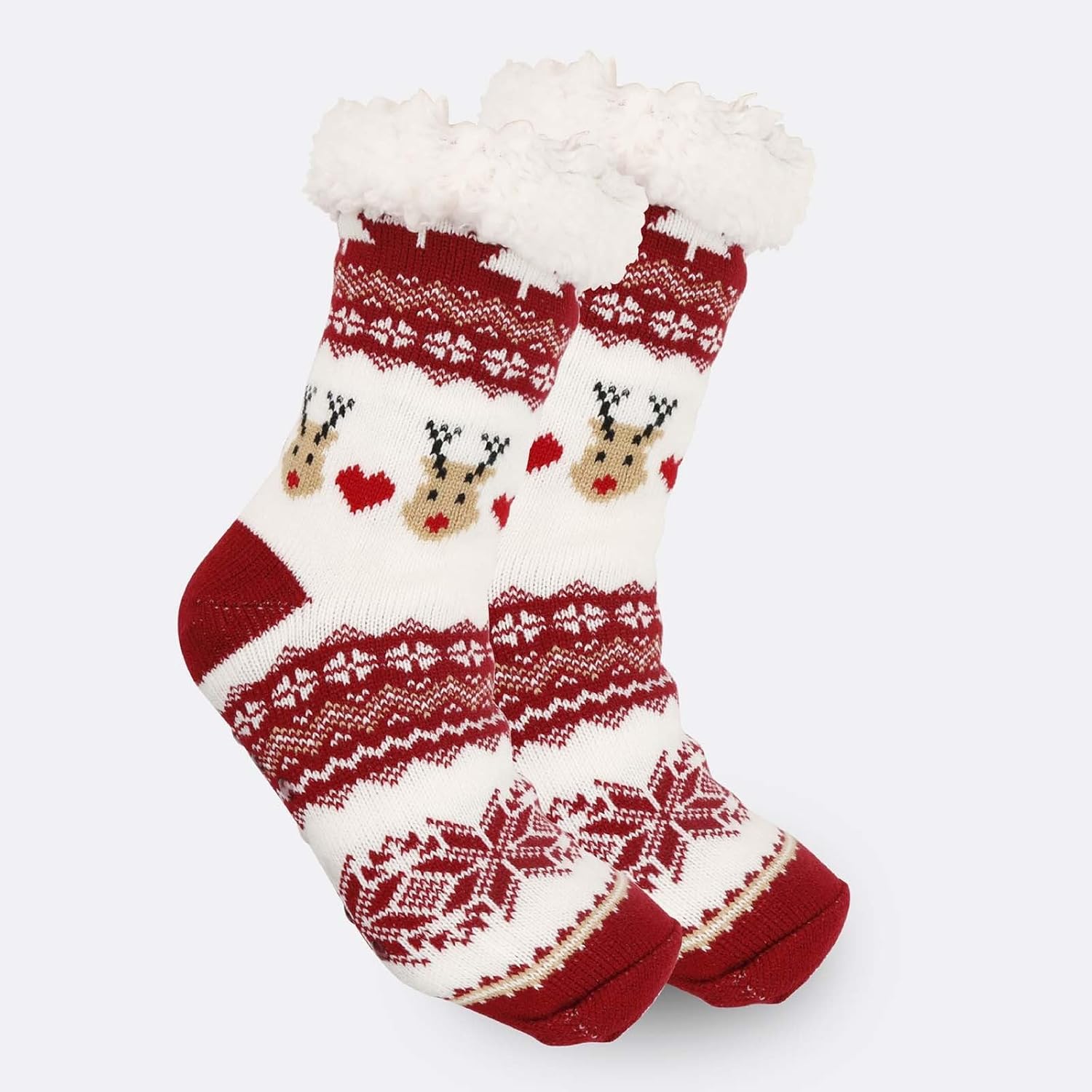 Fuzzy Cozy Christmas Socks for Women - High Ankle Fleece Warm Socks