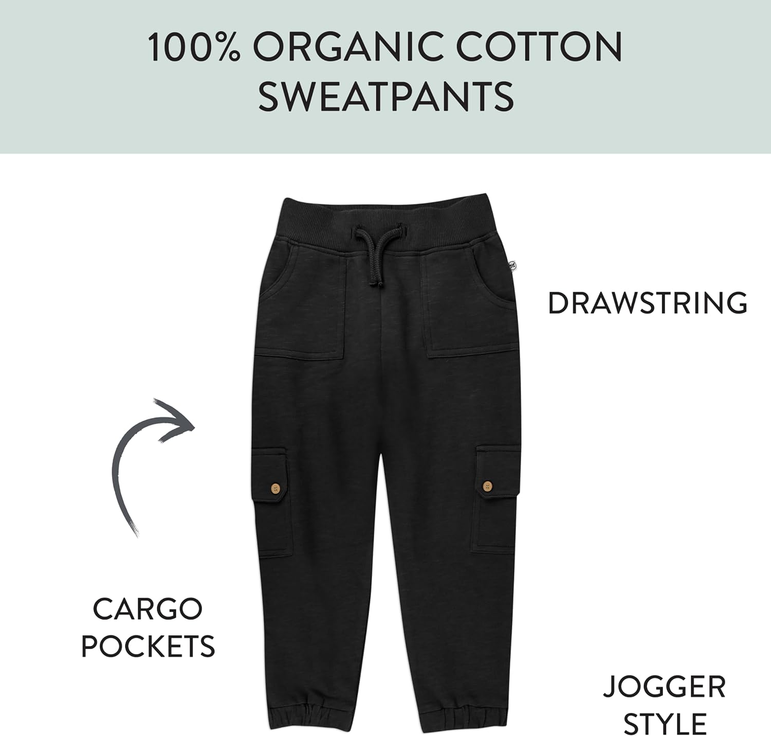 HonestBaby Easy Fit Cargo Sweat Pant