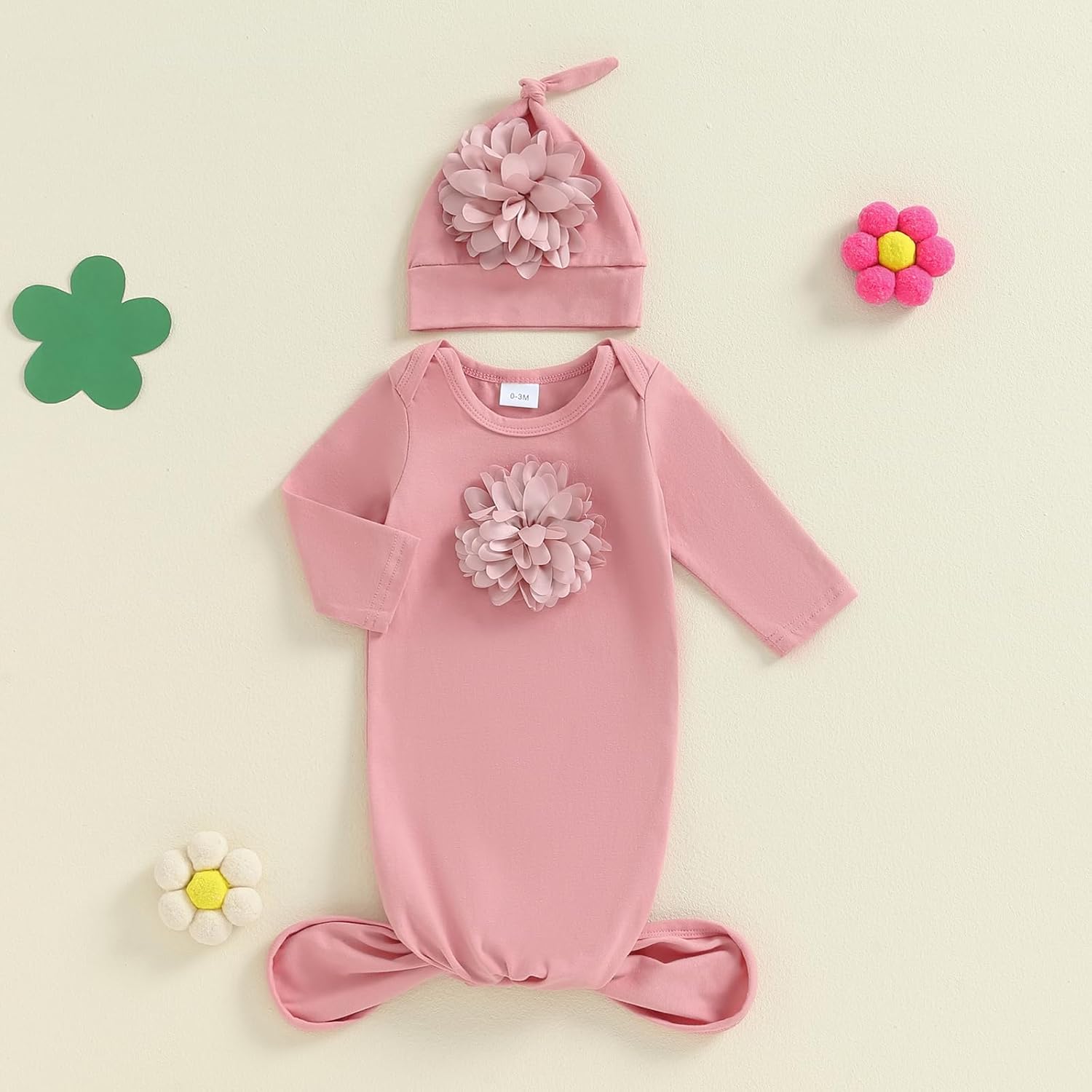 Kavousa Newborn Sleeping Bag with Hat and Cap Set