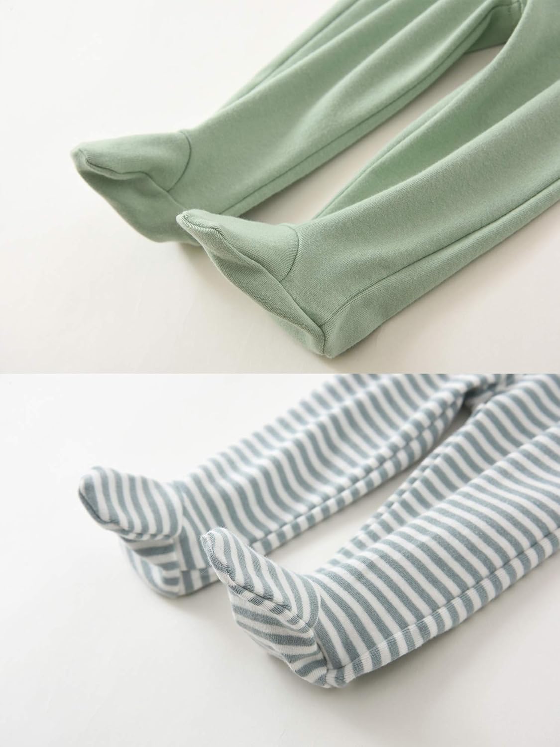 ACESTAR Newborn Baby Boys Girls Cotton High Waist Footed Pants
