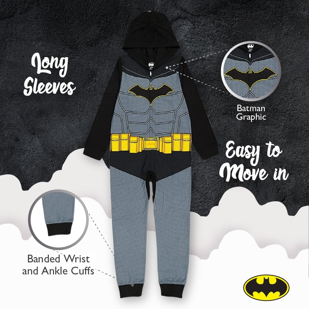 DC Comics Boys Big Batman Hooded Pajamas