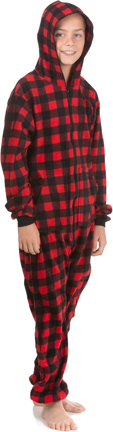 Stylish Boys Micro Polar Fleece One-Piece Pajama Set