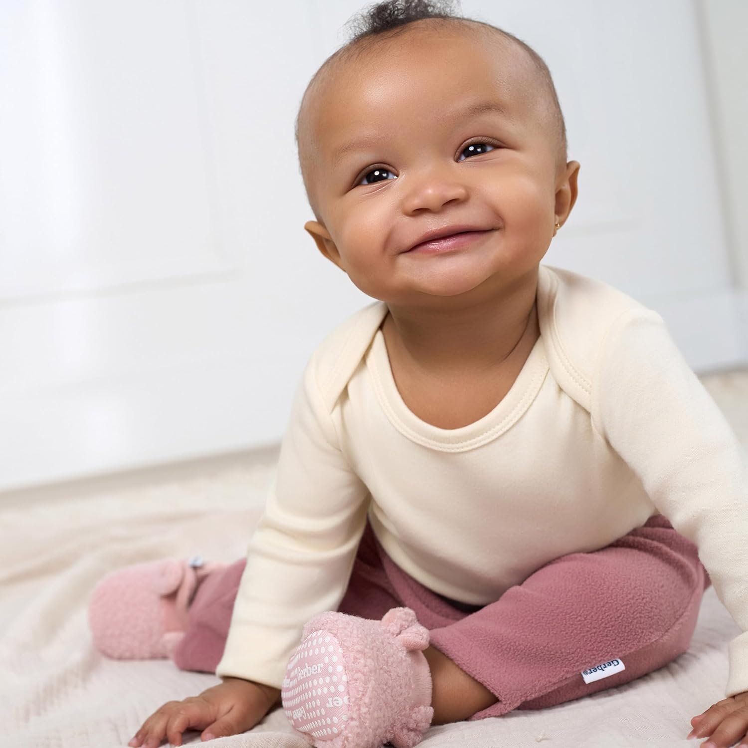 Gerber Baby Girls 4-Pack Microfleece Pants Comfort Fun