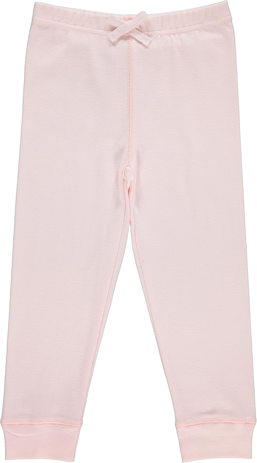 Cudlie 5-Pack Womens BabyToddler Joggers with Ruffled Solid Patterns - Soft and Sustainable
