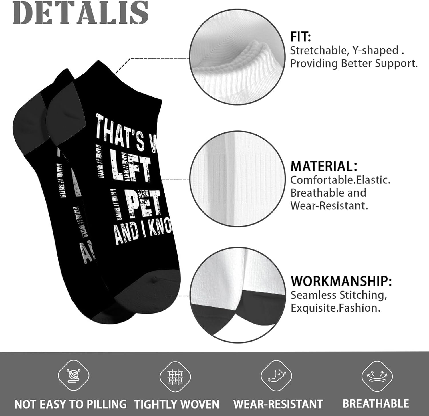 Heavy-Duty Crew Socks for Boys Fun Design for Pet Lovers