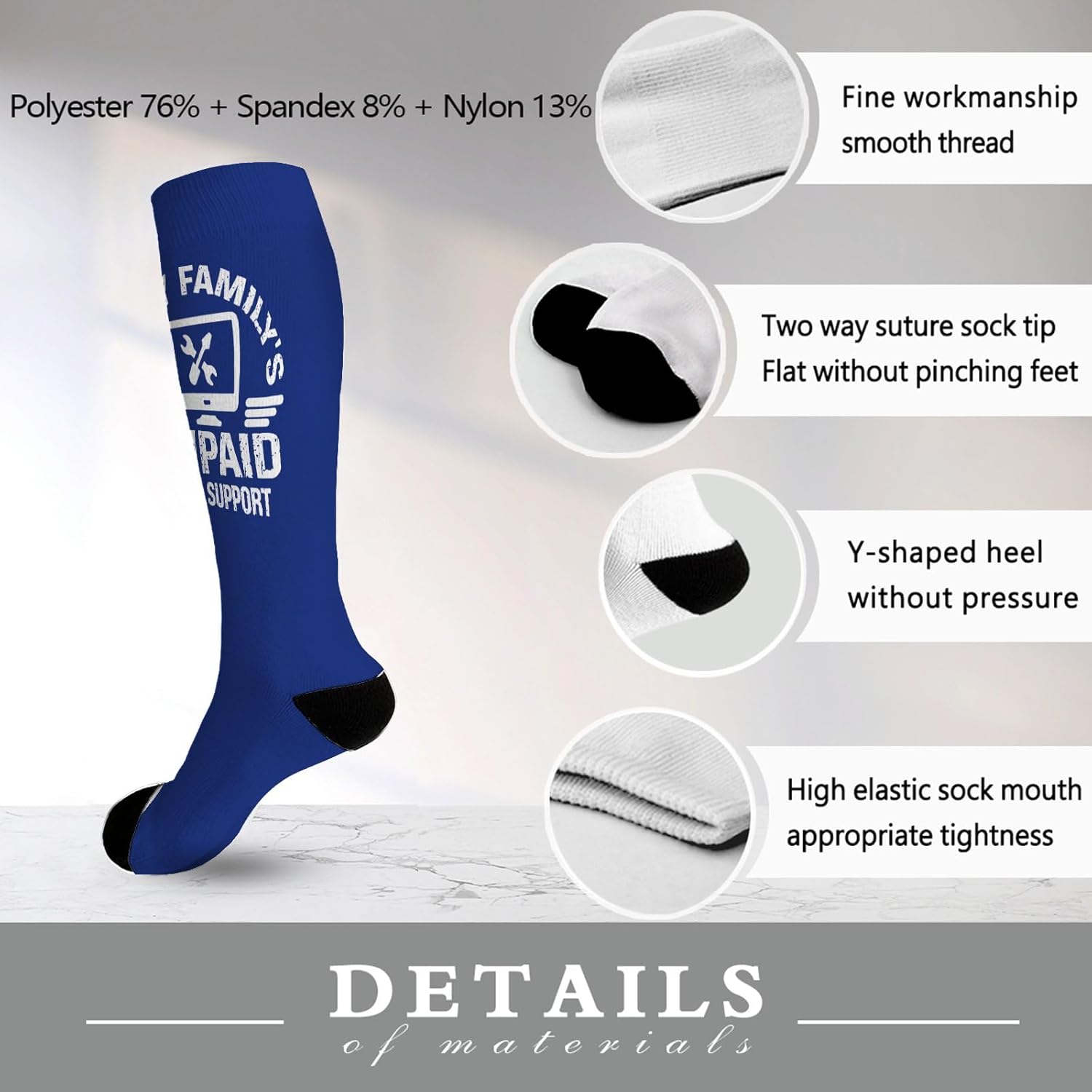 Funny Knee Socks for Women Men
