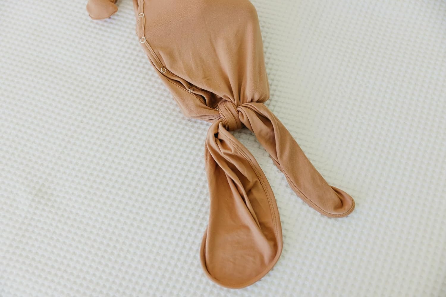 Copper Pearl Knotted Newborn Gown - Perfect Choice for Baby