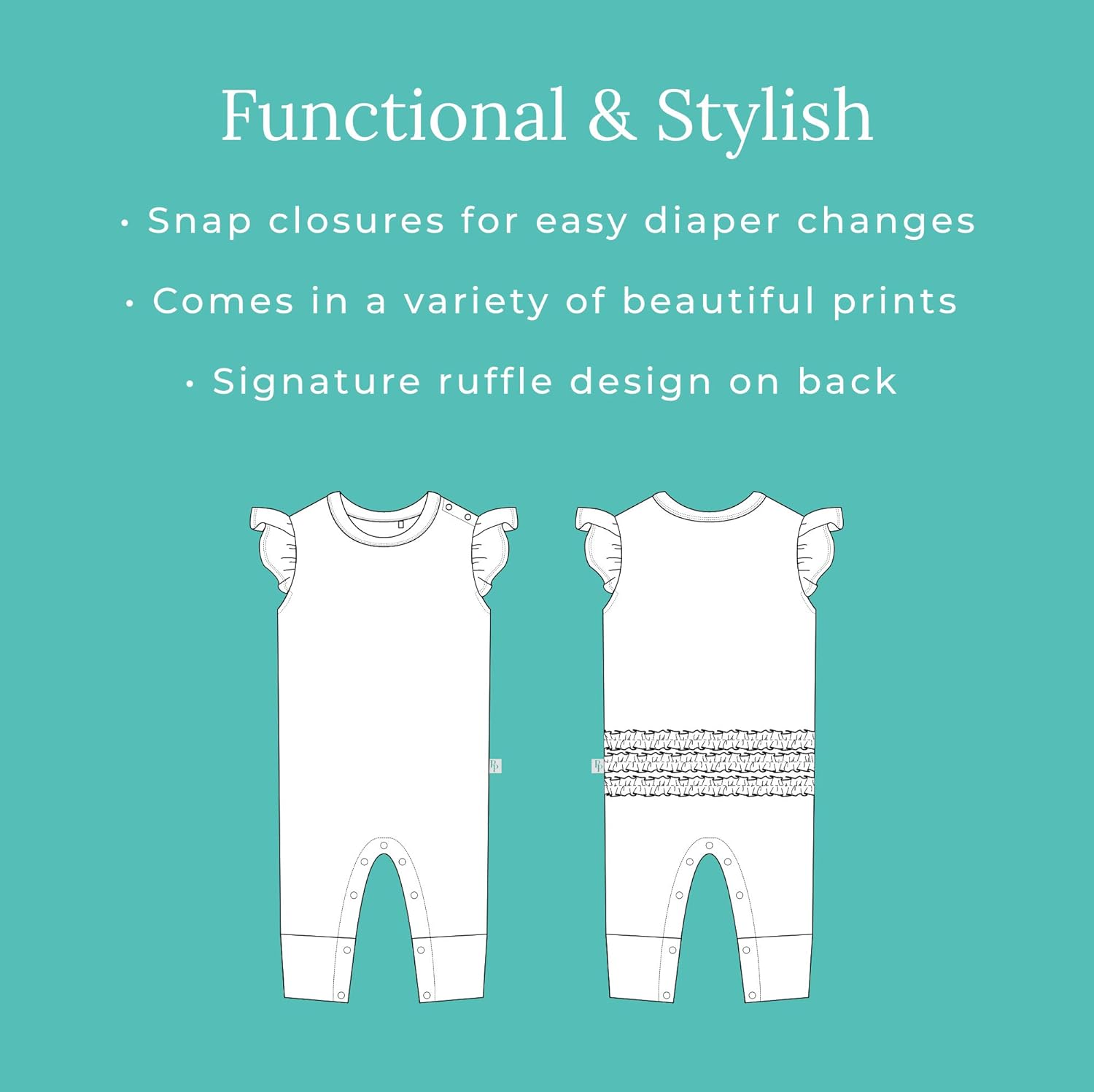 POSH peanuts - your Posh little ones romper ruffled