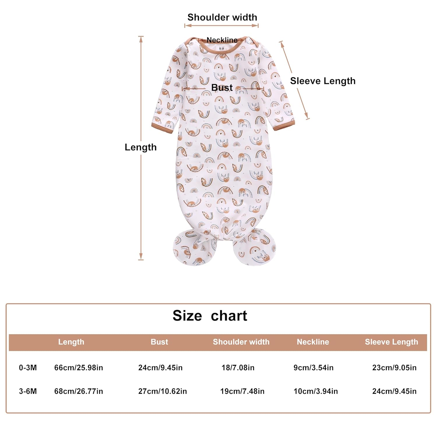 Miracle Baby Newborn Knotted Nightgown Set for 3