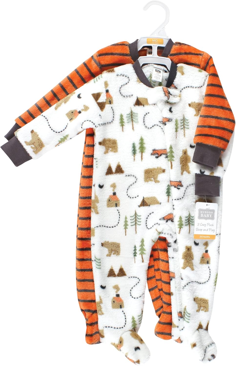 Hudson Baby Baby Girls Plush Sleep and Play Set