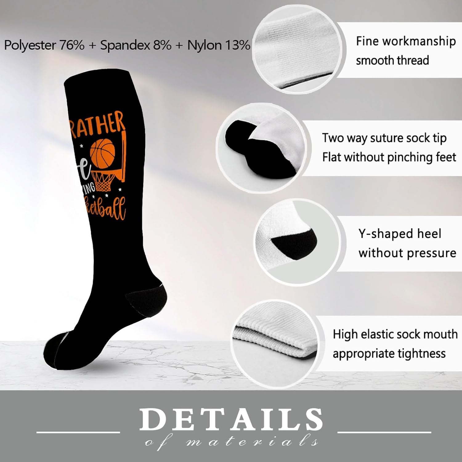 Cool Basketball and Classy Socks for Girls and Boys