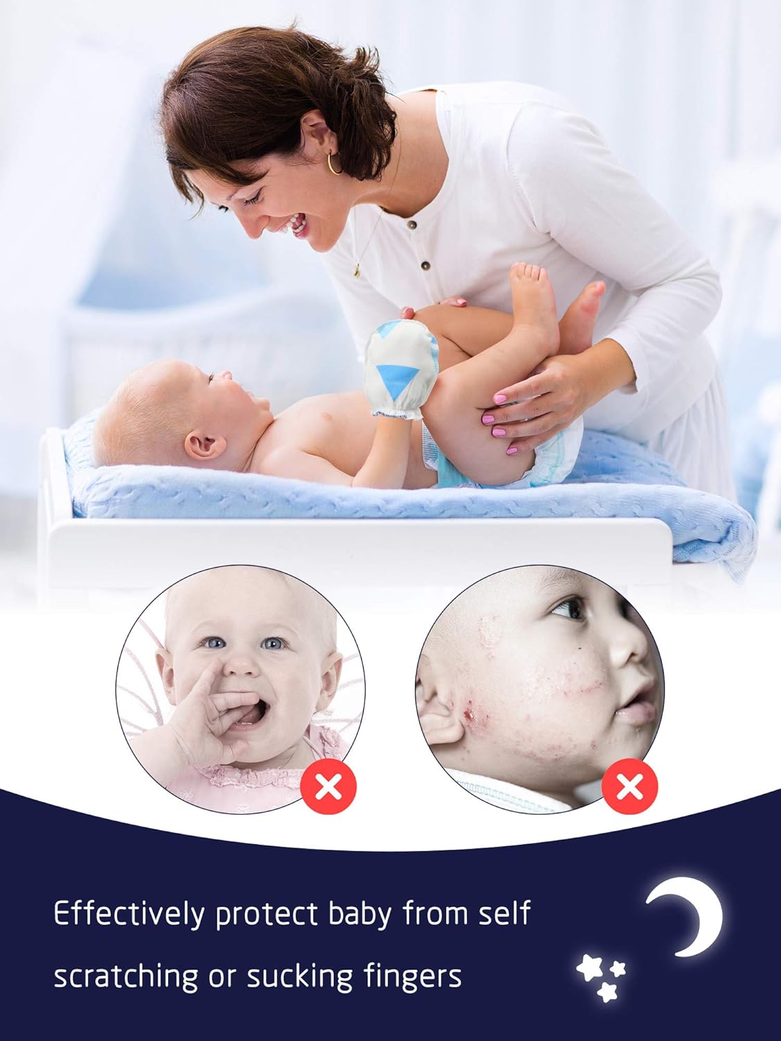 Durable Soft Baby Mittens for Newborns