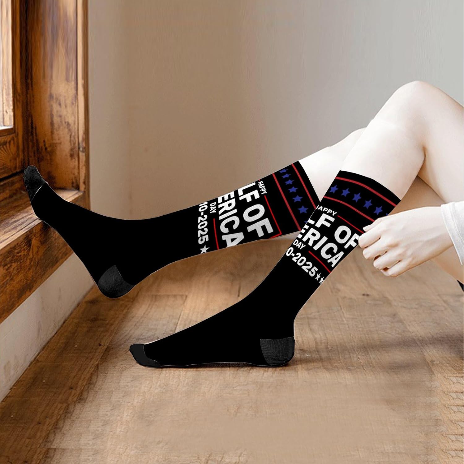 Happy Gulf of America Day Men Dress Socks