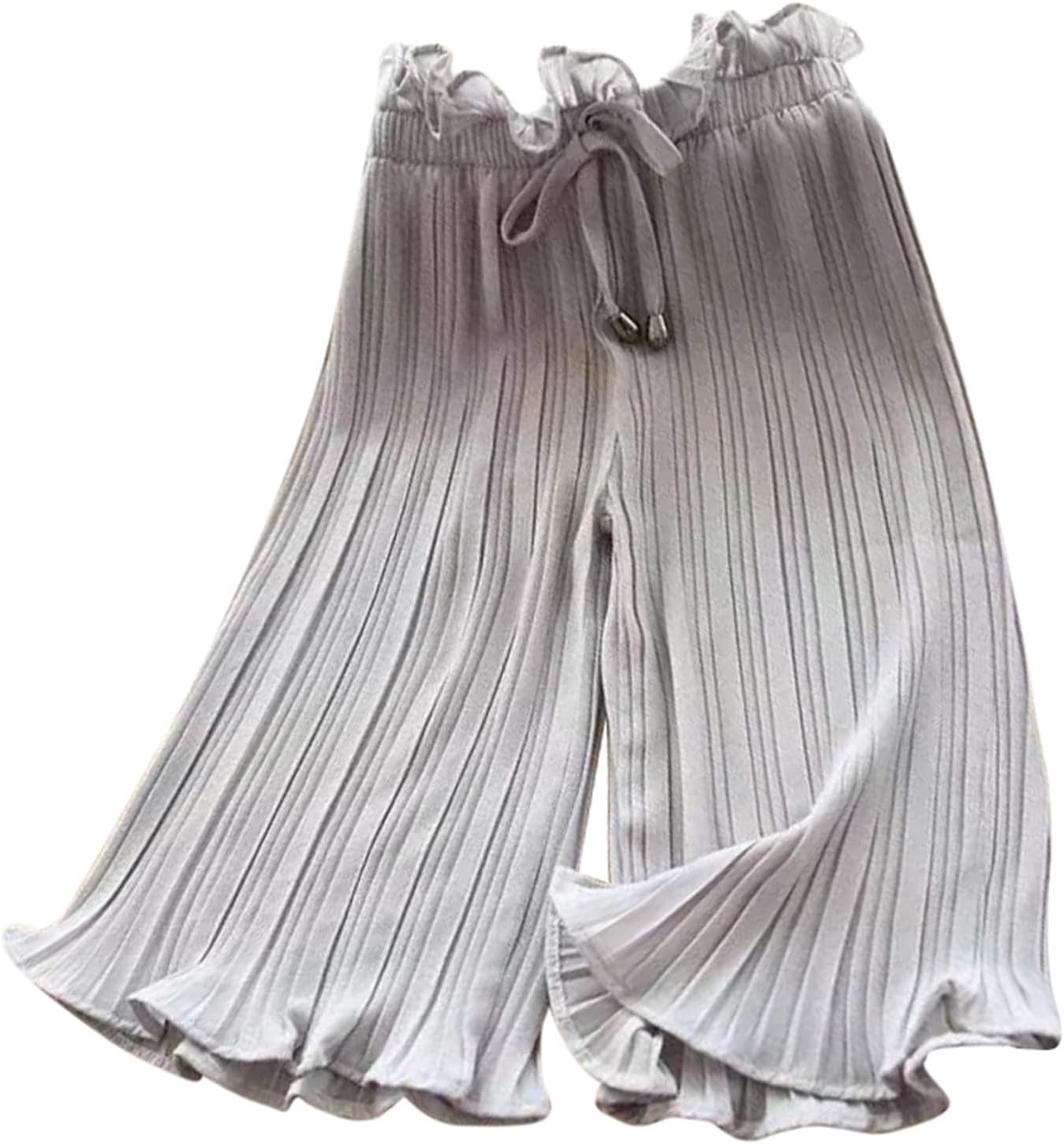 Perfect Toddler Girls Ruffle Pants Wide Leg