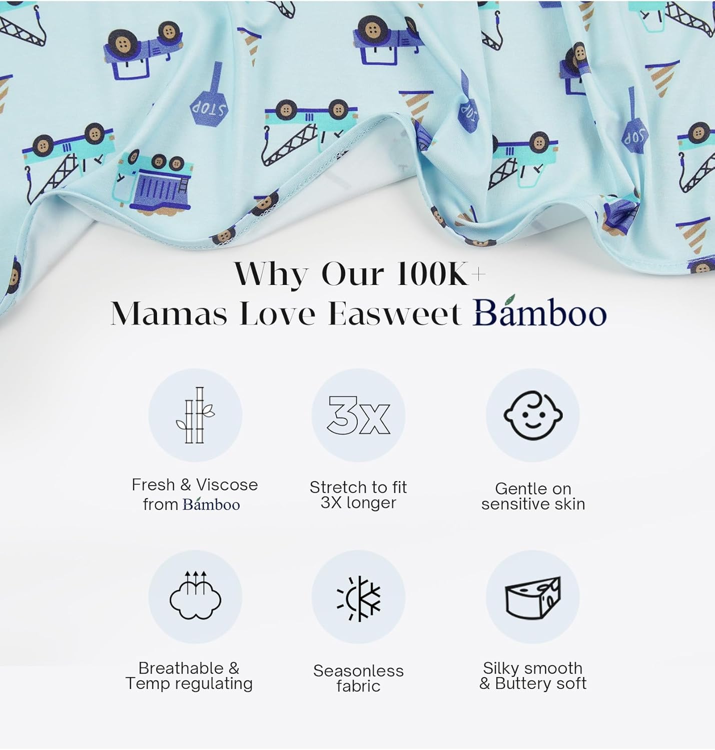 EASWEET Bamboo Viscose Baby Girl Footless Pajamas Ruffled 2-Way Zipper Sleepers