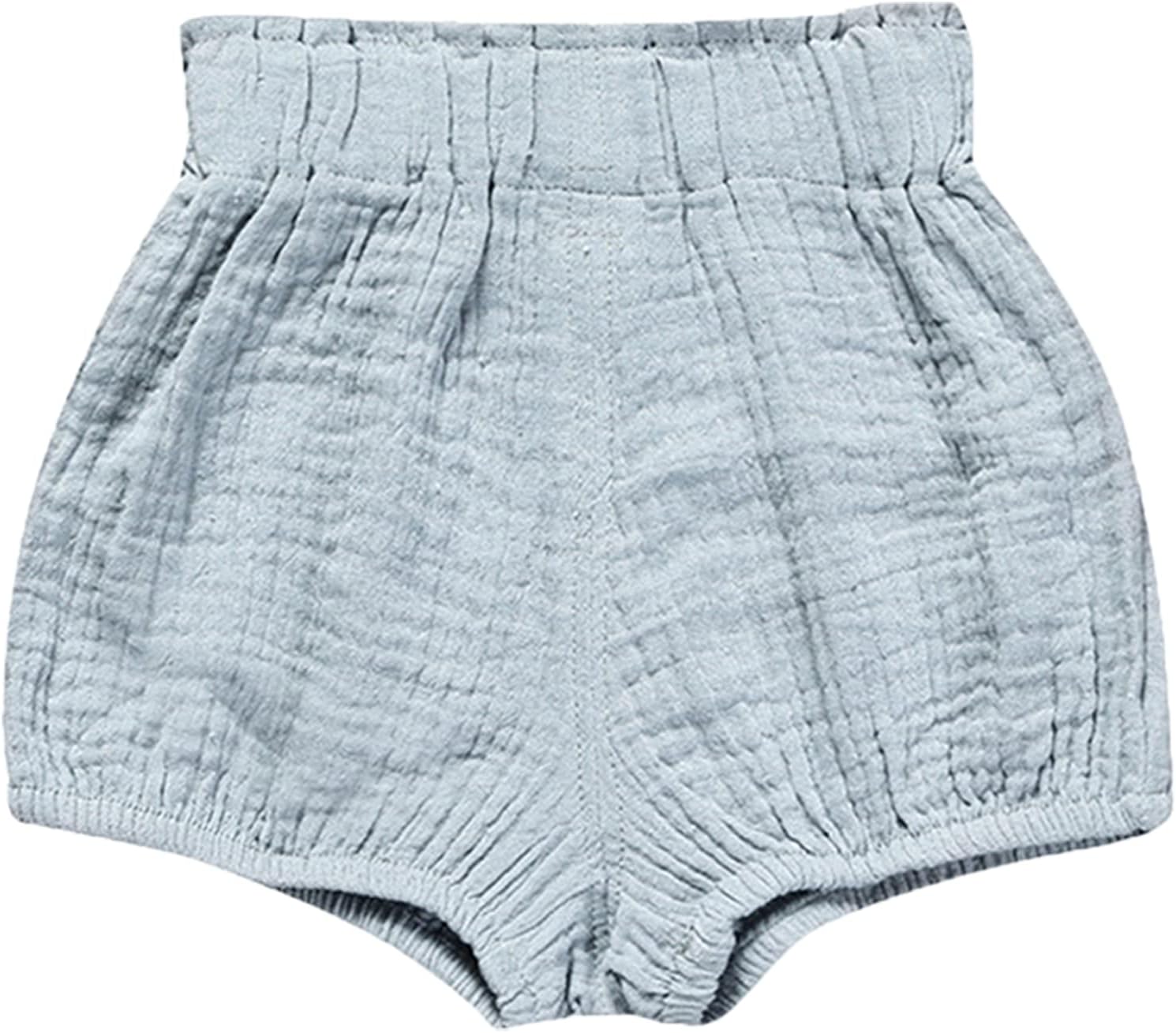 3PC Soft Cotton Linens Mix Harem Shorts for Babies