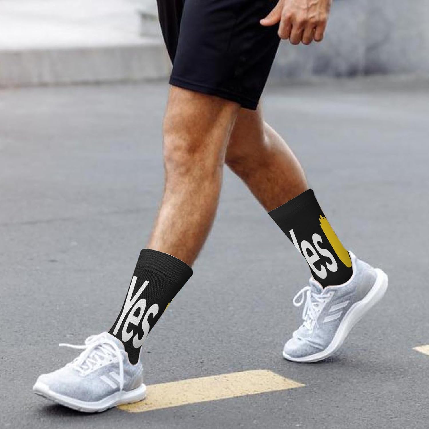 F Yes High Knee Socks Liner for Men Kawaii Comfy