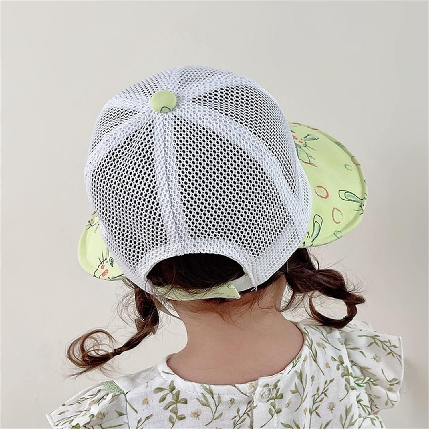 Adjustable Rabbit Print Baby Sun Hat