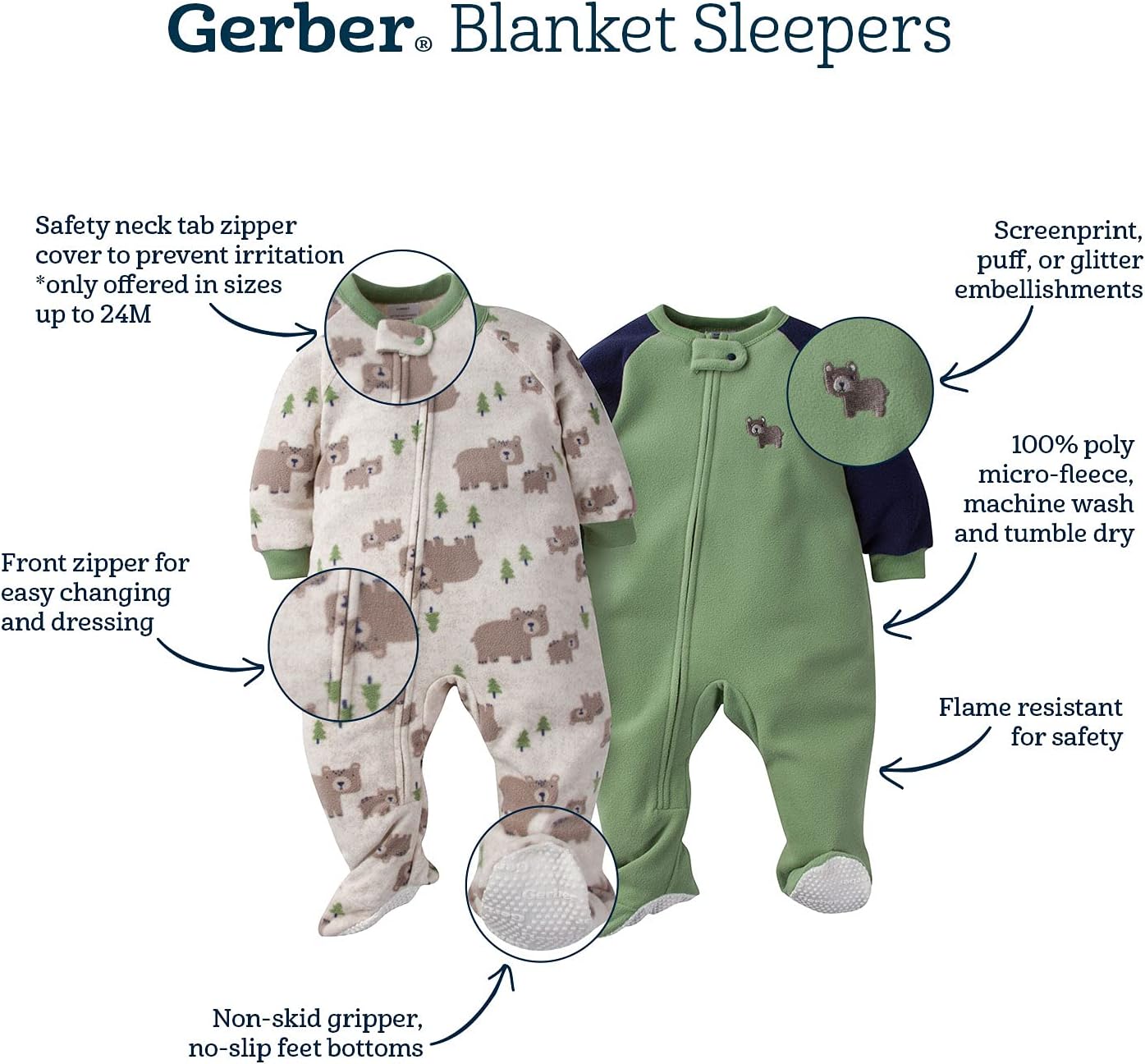 Gerber Flame-Resistant Pajamas winter days