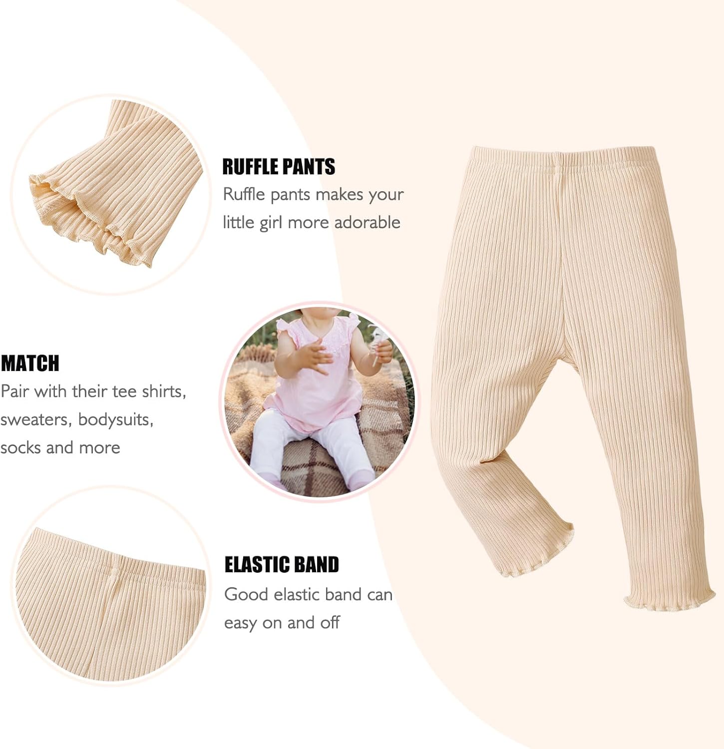 SOBOWO Baby Girl Leggings Pants Toddler Classy Fall Essentials