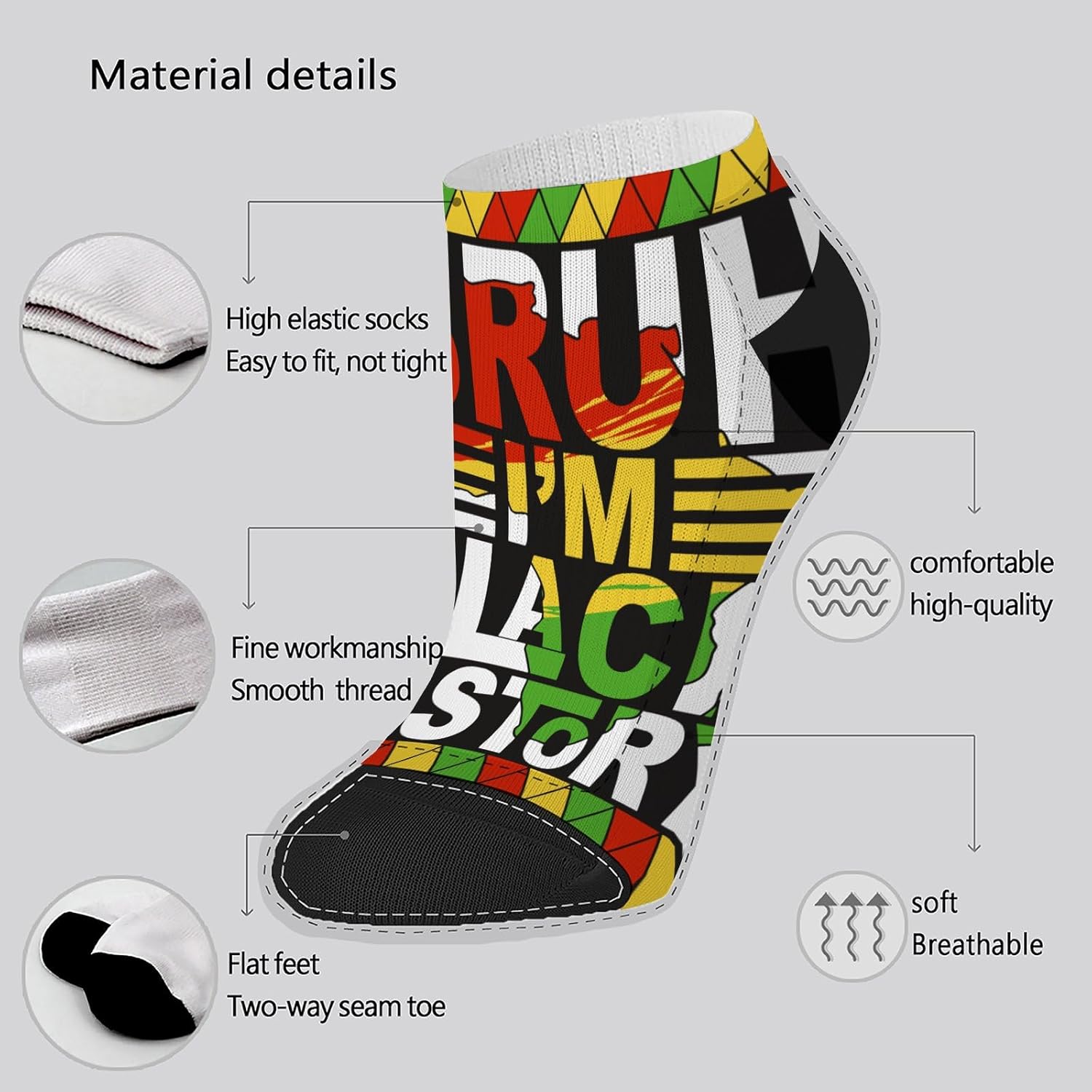 Black History Month Boys Socks