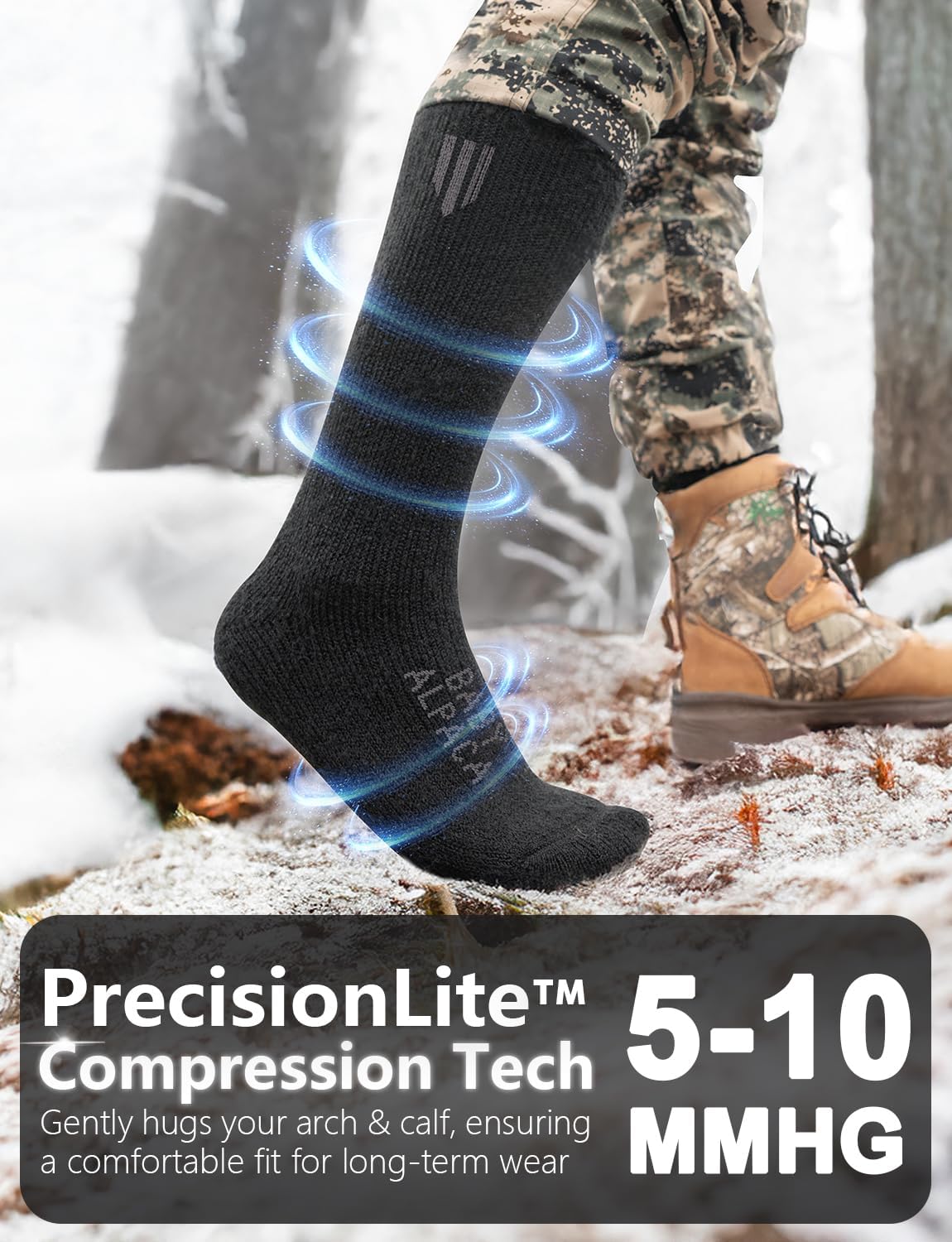 Alpaca Wool Thermal Socks for Hunting