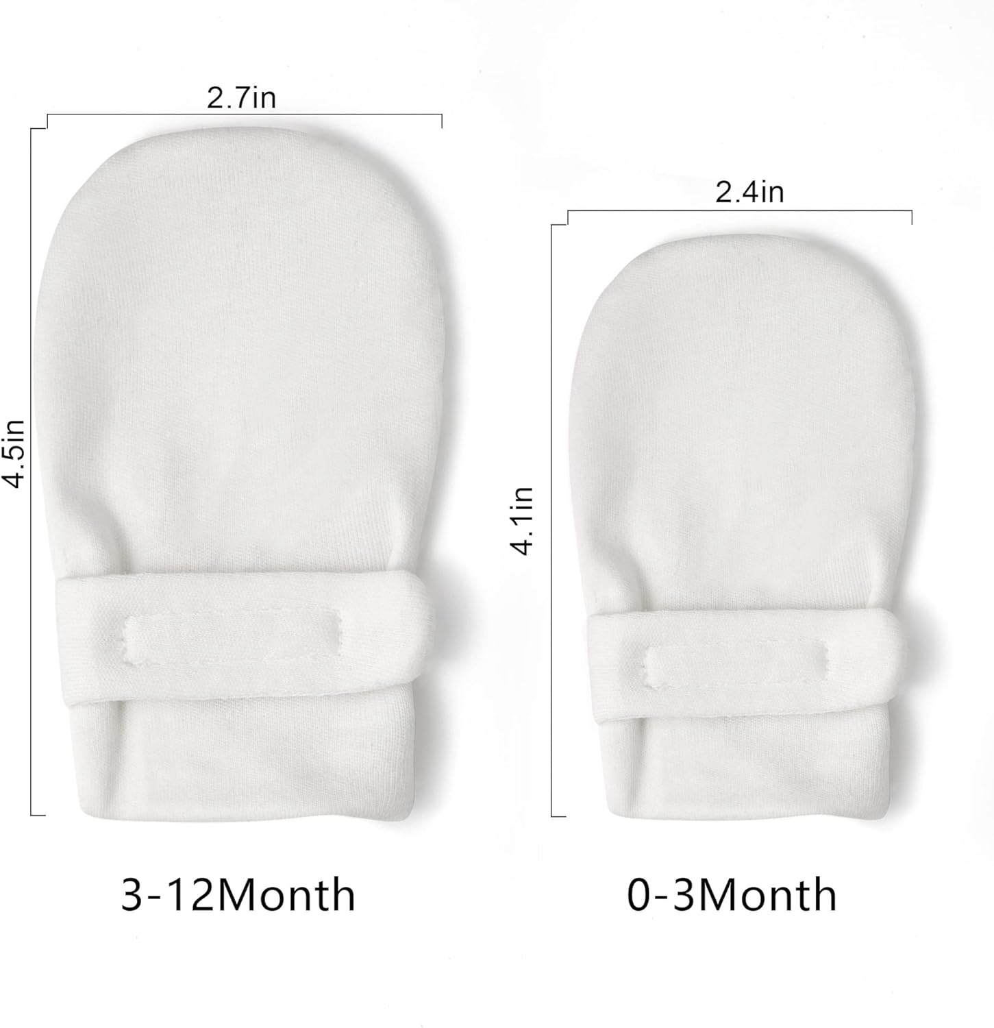 No Scratch 100 CottonAdjustable Baby Mittens Gloves