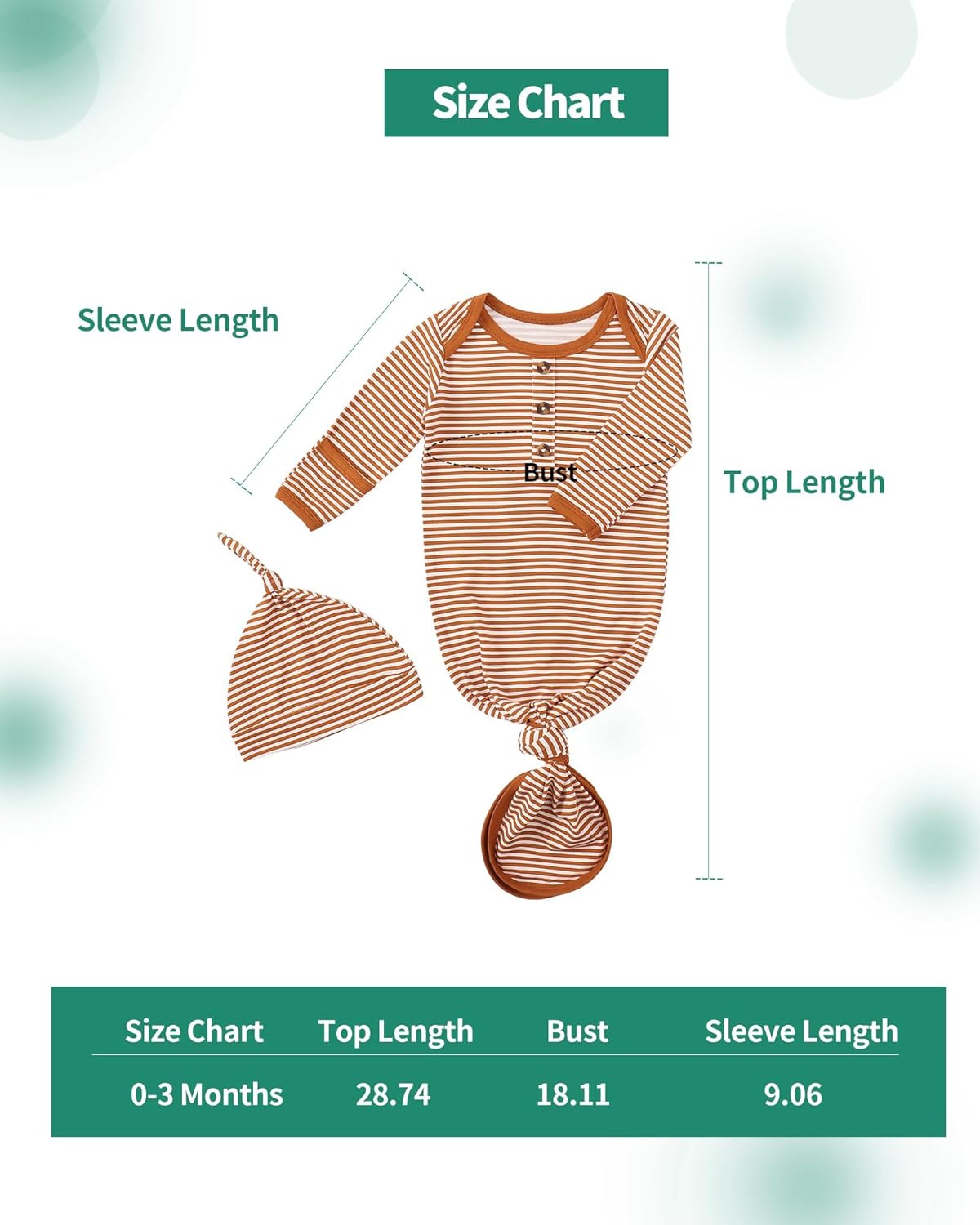 Mikrdoo Newborn Girl Gown Sleepwear