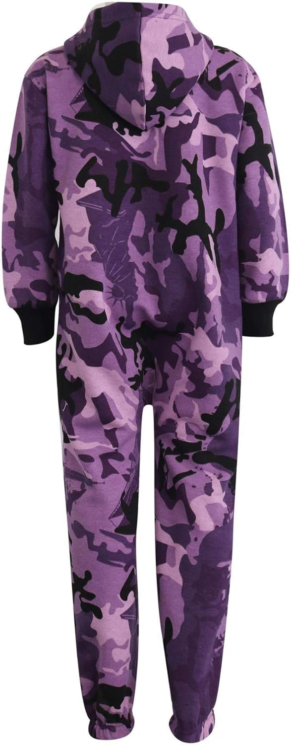 Snuggle up in style A2Z Kids Camouflage Fleece Onesie