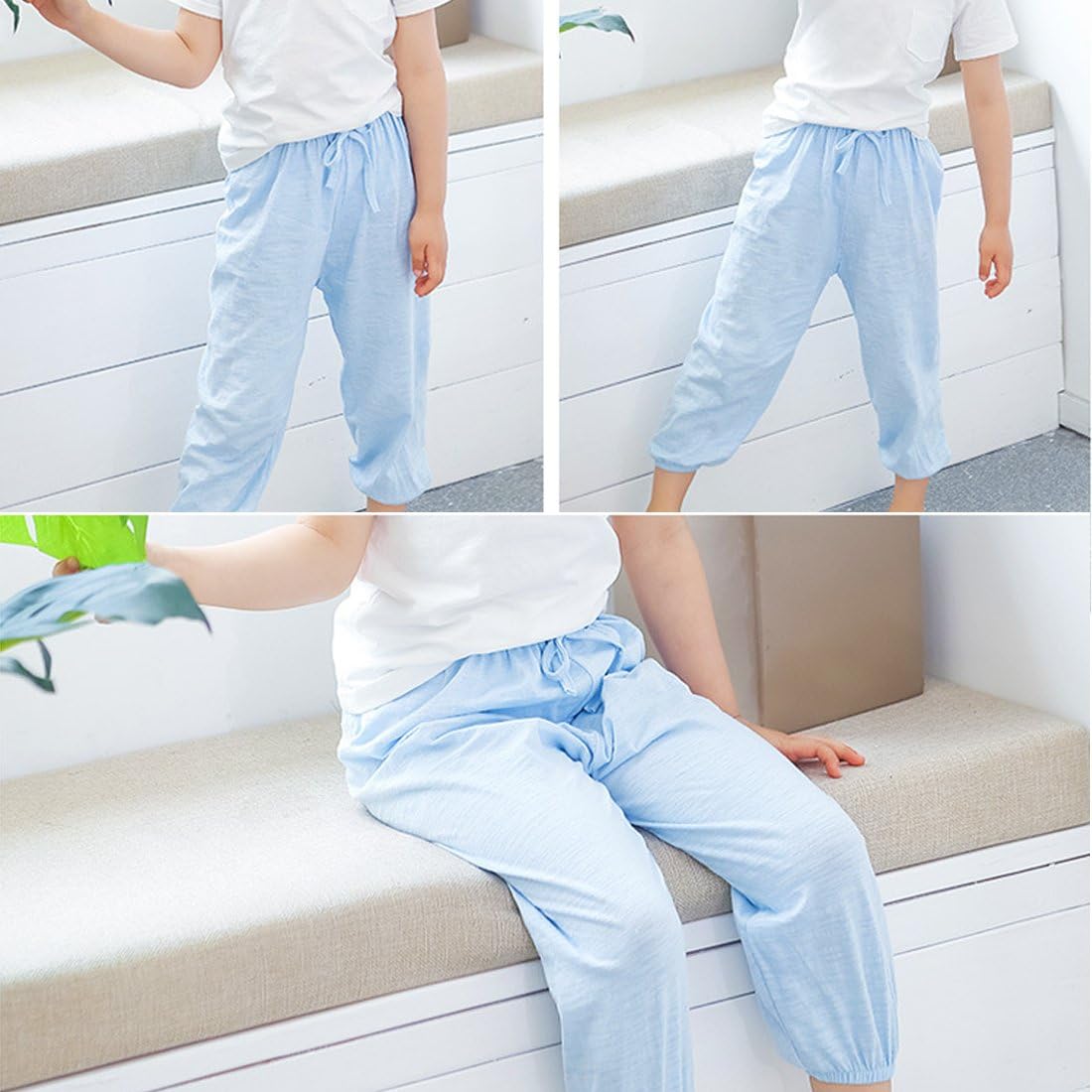 PAUBOLI Baby Harem Pants Soft Cotton 12M-7T