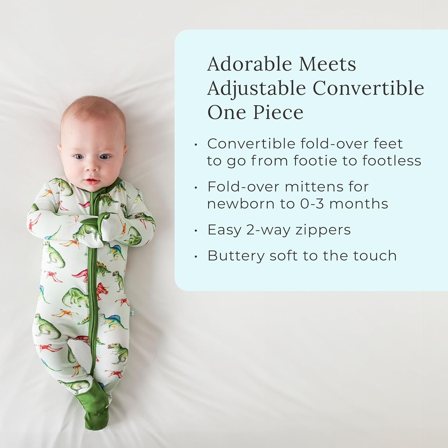 Posh Peanut Convertible Baby Pajamas for Easy Diaper Changes